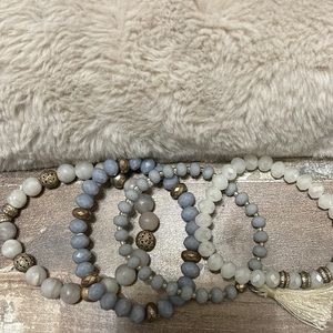 BEADED TASSELED STACKABLE BRACELETS